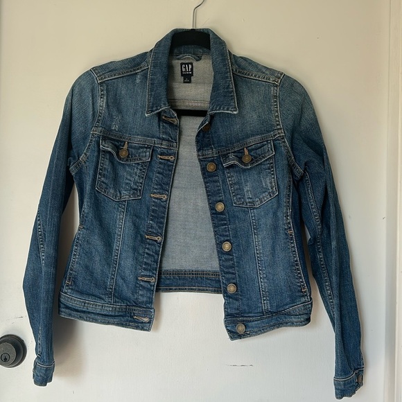 GAP kids denim jacket distressed XL - Picture 1 of 6